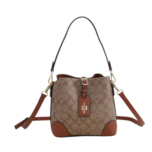 Coach Brown Monogram Bucket Bag