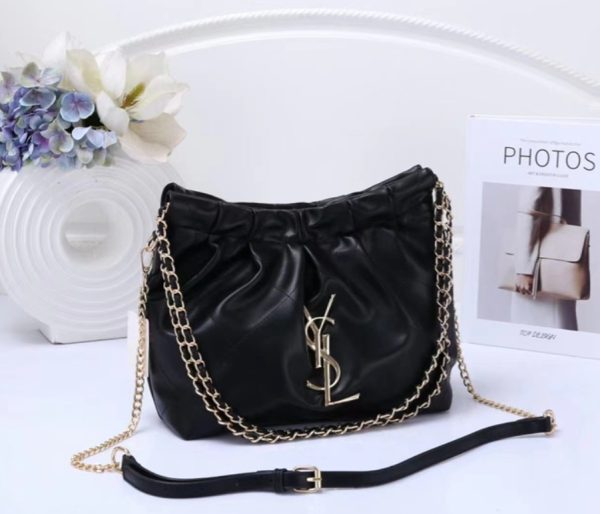 Yves Saint Laurent Black Leather Shoulder Bag - Image 2