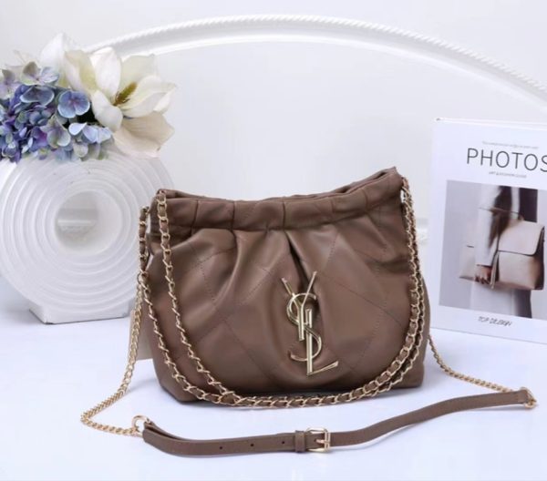 YSL Quilted Leather Shoulder Bag (Brown) - Image 2